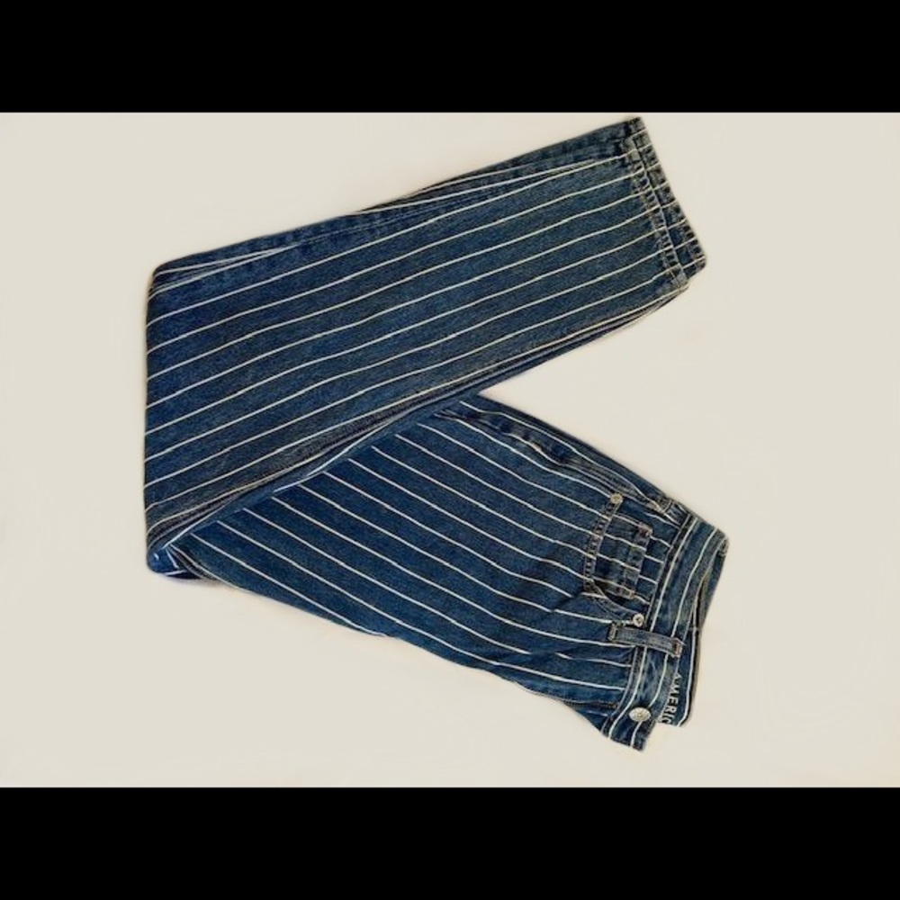 Striped mom jeans